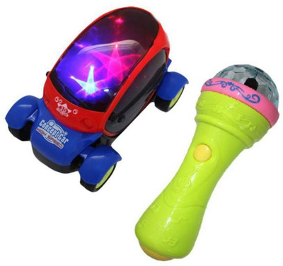 

Kashti Musical 3d Light Car With Mike(Multicolor)