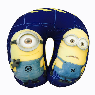 

Lill Pumpkins Yellow Funny Face Neck Pillow Neck Pillow(Yellow, Blue)