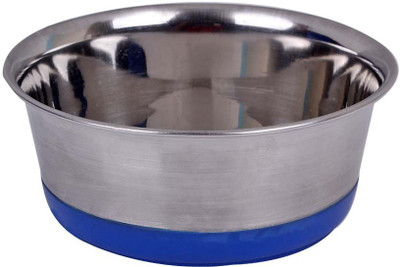 

Pet Empire Dog feeding Bowl with silicone Base 4000ml Round Stainless Steel Pet Bowl(4000 Silver)