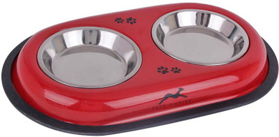 

Pet Empire Round Steel, Plastic Pet Bowl(200X2 Red)