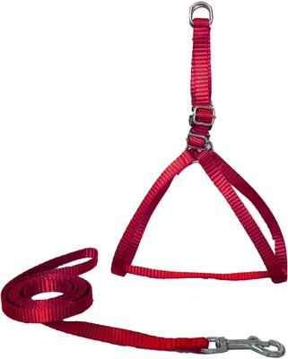 

Petshop7 Nylon Dog Harness & Leash 0.5 Inch - Red (Chest Size : 16-21 Inch) - Xtra Small Dog Harness & Leash(, Red