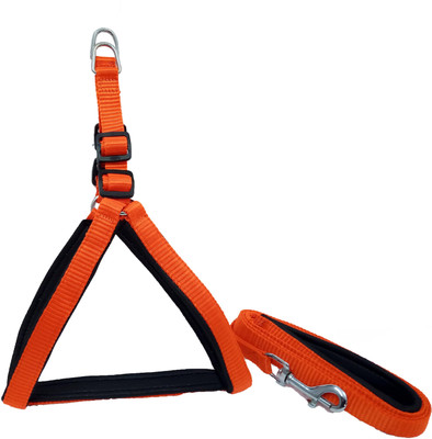 

Petshop7 Nylon Padded Orange adjustable Dog Harness & Leash 0.75 Inch for  size Pet (Chest Size : 22-25) Dog Harness & Leash(, Orange