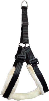 

Petshop7 Nylon with White Fur Black adjustable Dog Harness 1 Inch for  Size Pet (Chest Size : 29-37) Dog Standard Harness(, Black