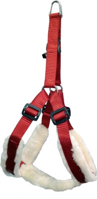 

Petshop7 Nylon with White Fur Red adjustable Dog Harness 1 Inch for  Size Pet (Chest Size : 29-37) Dog Standard Harness(, Red