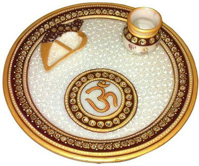 

Chitrahandicraft Marble Pooja thali Marble(1 Pieces, White)