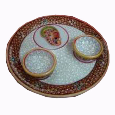 

Chitrahandicraft Pooja Plate Marble(1 Pieces, White)