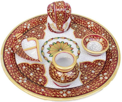 

Chitrahandicraft Pooja Plate Marble(1 Pieces, White)