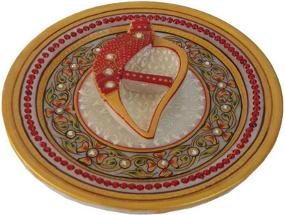

Chitrahandicraft Marble Pooja thali Marble(1 Pieces, White)