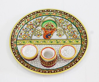 

Chitrahandicraft Pooja Plate Marble(1 Pieces, White)