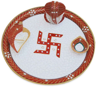 

Chitrahandicraft Marble Pooja thali Marble(1 Pieces, White)