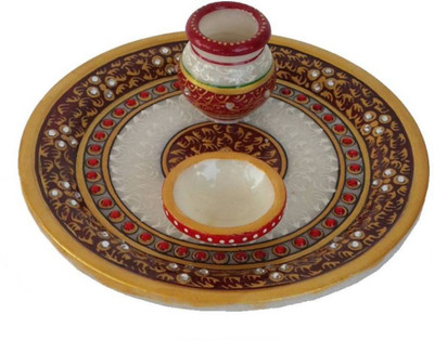 

Chitrahandicraft Pooja Plate Marble(1 Pieces, White)