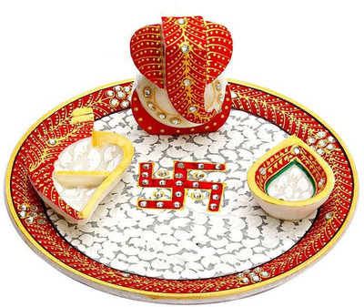 

Chitrahandicraft Marble Pooja Plate Marble(1 Pieces, White)