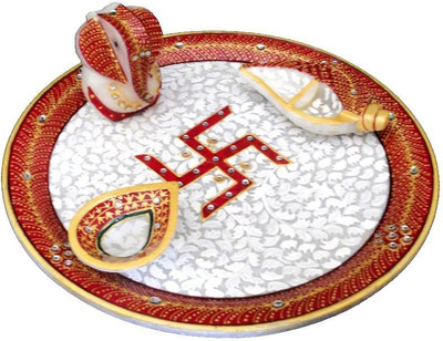 

Chitrahandicraft Pooja Plate Marble(1 Pieces, White)