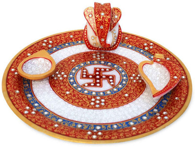 

Chitrahandicraft Pooja Plate Marble(1 Pieces, White)