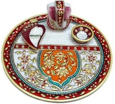 

Chitrahandicraft Marble Pooja thali Marble(1 Pieces, White)