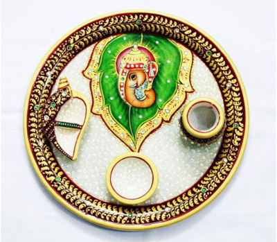 

Chitrahandicraft Marble Pooja thali Marble(1 Pieces, White)