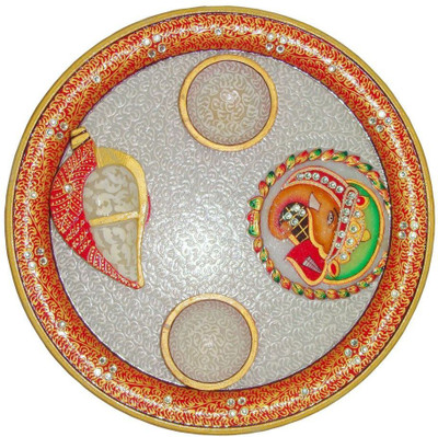 

Chitrahandicraft Pooja Plate Marble(1 Pieces, White)