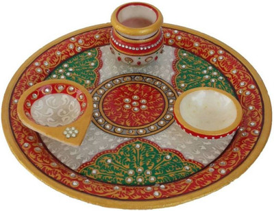 

Chitrahandicraft Pooja Plate Marble(1 Pieces, White)
