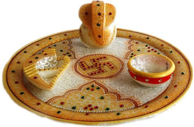

Chitrahandicraft Marble Pooja thali Marble(1 Pieces, White)