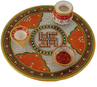 

Chitrahandicraft Pooja Plate Marble(1 Pieces, White)