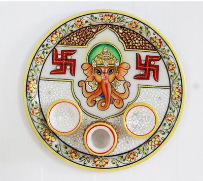 

Chitrahandicraft Pooja Plate Marble(1 Pieces, White)