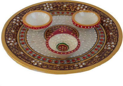 

Chitrahandicraft Marble Pooja thali Marble(1 Pieces, White)
