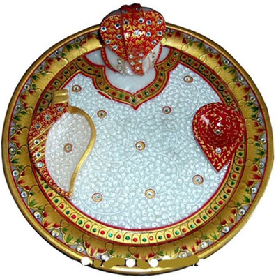 

Chitrahandicraft Pooja Plate Marble(1 Pieces, White)