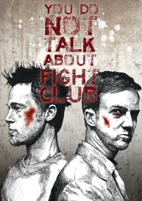 

Graphic Art Poster - Fight Club Quote - You Do Not Talk About The Fight Club - Hollywood Collection - Movie Poster Collection Paper Print(12 inch X 17 inch)