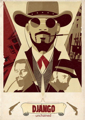 

Homage Poster - Graphic Art - Django Unchained - Hollywood Collection - Movie Poster Collection Paper Print(12 inch X 17 inch)