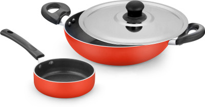 

Ideale Kadhai 0 cm(Aluminium, Non-stick), Red