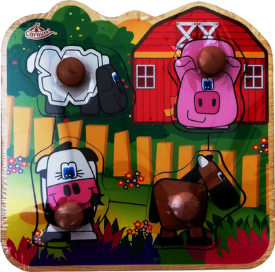 

kidoz kingdom CAROUSEL WOODEN PUZZLE(4 Pieces)
