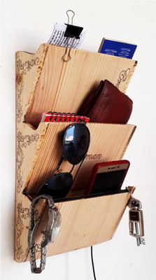 

Craftman Craftman Pockets Personal Organizer Wall Mounted Shelf Remote Holder Mobile Docking Stand Wooden Wall Shelf(Number of Shelves - 3, Yellow)