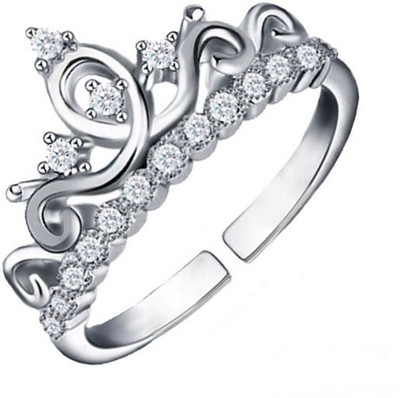 

Jewels Galaxy Luxuria Copper Crystal Rhodium Plated Ring, White