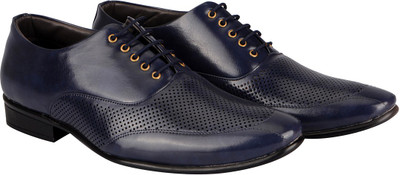 

FAUSTO Corporate Lace Up For Men(Blue