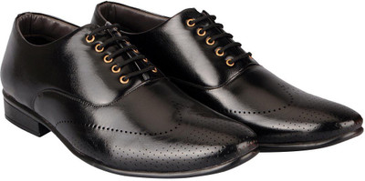 

FAUSTO Corporate Lace Up For Men(Black