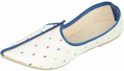 

JUTA AND KASSA Mojaris For Men(White, Blue