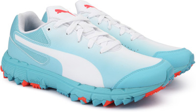 

Puma evoSPEED 360.4 FH Cricket Shoes For Men(Blue, Nrgy turquoise-puma white-fiery coral