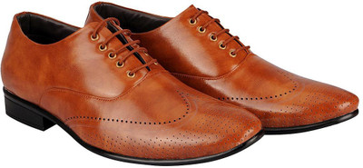 

FAUSTO Corporate Lace Up For Men(Tan