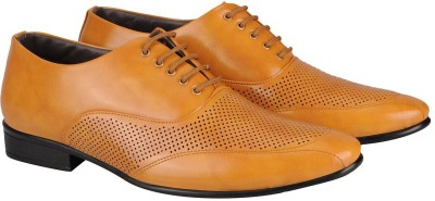 

FAUSTO Corporate Lace Up For Men(Beige