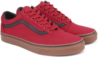 

Vans Old Skool Sneakers For Men(Brown, Red, (gum) racing red/black