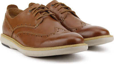 

Clarks FLEXTON WING TAN LEATHER Corporate Casuals For Men(Tan