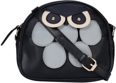 

Old Tree Women Casual Black PU Sling Bag