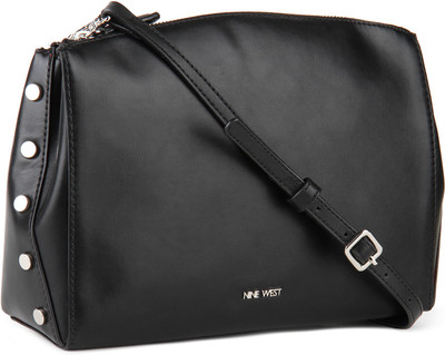 

Nine West Women Casual Black Leatherette Sling Bag