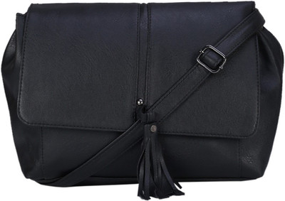 

Old Tree Women Casual Black PU Sling Bag