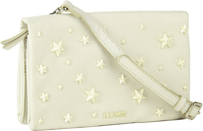 

Nine West Women Casual Beige Leatherette Sling Bag