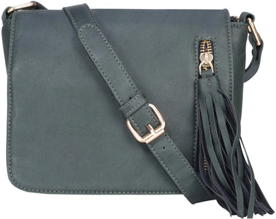 

Old Tree Women Casual Green PU Sling Bag