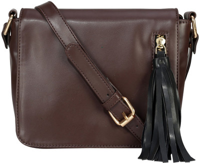 

Old Tree Women Casual Brown PU Sling Bag