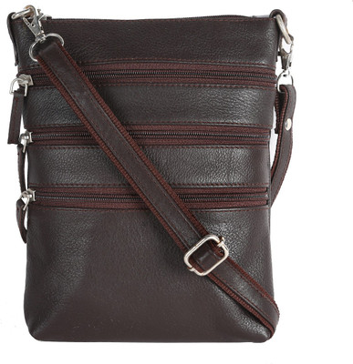 

Hawai Men & Women Formal Brown Genuine Leather Sling Bag