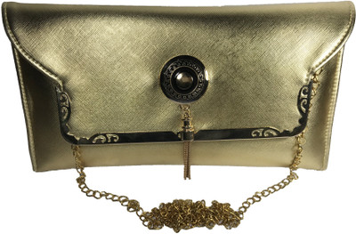 

Bizarre Vogue Women Evening/Party Gold PU Sling Bag
