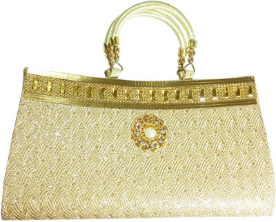 

CraftEra Women Casual Yellow Polyester Clutch